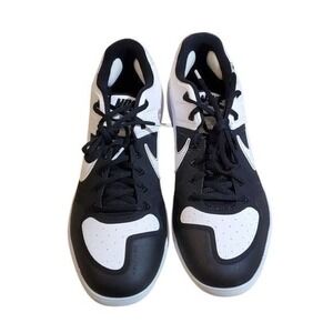 Nike Zoom Baseball Metal Cleats Black White Low‎ Top Athletic Shoes Men's 13.5